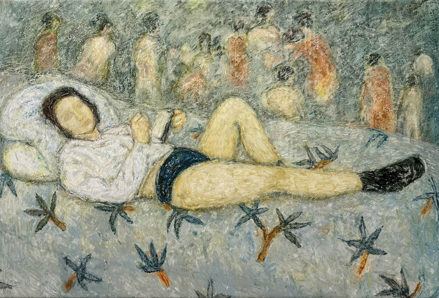 The woman on the couch.132x90cm.2024